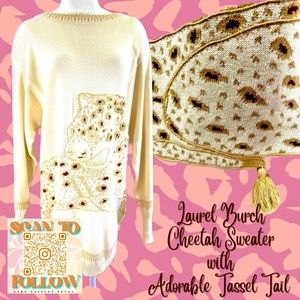 LAUREL BURCH VINTAGE 80s LEOPARD SWEATER